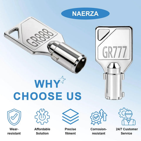 Key Set For Speed Queen GR777 GR800 GR888 GR100 GR999 Commercial Washers And Dryers, Naerza Lock And Key System Coin Laundry