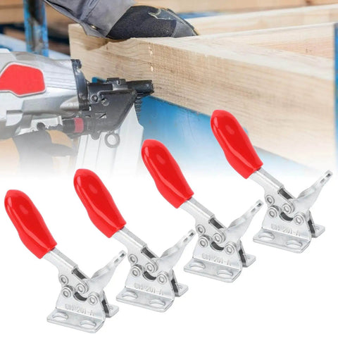 Heavy Duty Toggle Clamps Set Of Four Galvanized Iron Quick Release Woodworking Jigs And Fixtures For Welding And Assembly