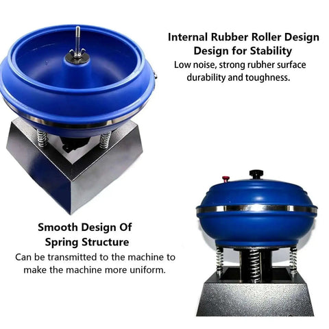 Powerful 120W Bowl Polishing Machine With High Frequency Vibration For Jewelry, Gems And Auto Parts in blue with stabilizing features