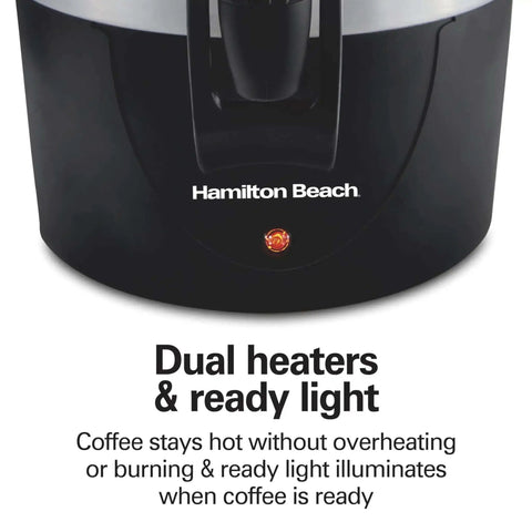 Close-up of 45 Cup Fast Brew Coffee Urn And Hot Beverage Dispenser with dual heaters and ready light for large events.