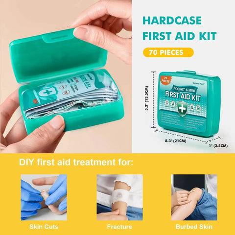 Ultimate 420 Piece First Aid Kit With Six Ready To Go Boxes Containing 70 Essentials Each For Travel Home Office Vehicle Camping And Outdoor Use With Premium Medical Supplies And Safety Certified For Adults And Kids - hardcase kit open with supplies inside
