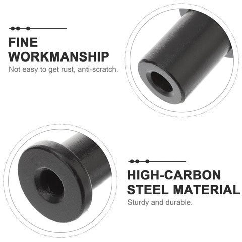 Close-up of Five Pack Barn Door Track Spacers And Wall Connectors Rust Resistant Smooth Polished Hardware material details