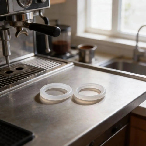 50mm Brew Head Seal Gasket Replacement For Breville Espresso Machines 800ES ESP6 ESP8 BES230 And Cafe Roma on countertop