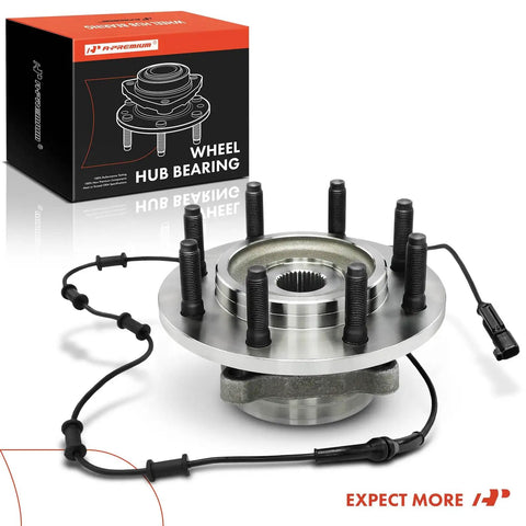 Front Wheel Bearing And Hub Assembly With ABS For Dodge Ram 1500 2006 2007 2008 4WD Eight Lug Compatible With Ram 2500 2006 2007 2008