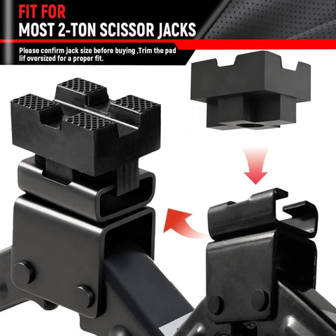 Universal Scissor Jack Pads Rubber Pinch Weld Saddle Protector For Two Ton Jacks Anti Slip Car Lift Pad detail view