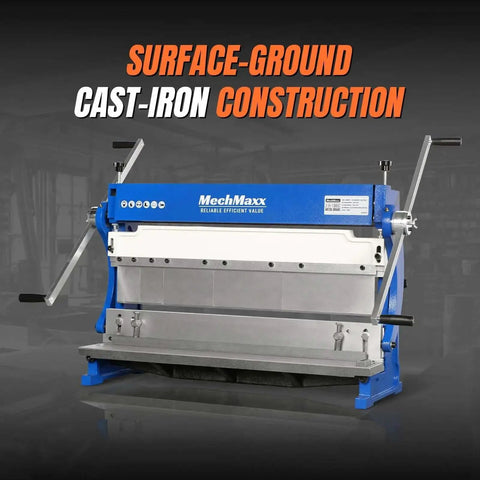 Beast Of A Three In One Pan And Box Brake Slip Roll Shear And Bending Machine For Sheet Metal 20 Gauge Mild Steel Model MMCB3016