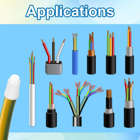 40pcs high-temperature ceramic wire connectors with white porcelain twist caps for high-temp heating system repairs