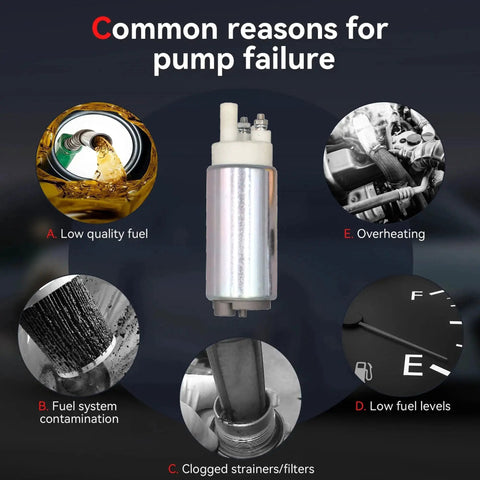Common reasons for pump failure including overheating, low fuel levels, and clogged strainers.