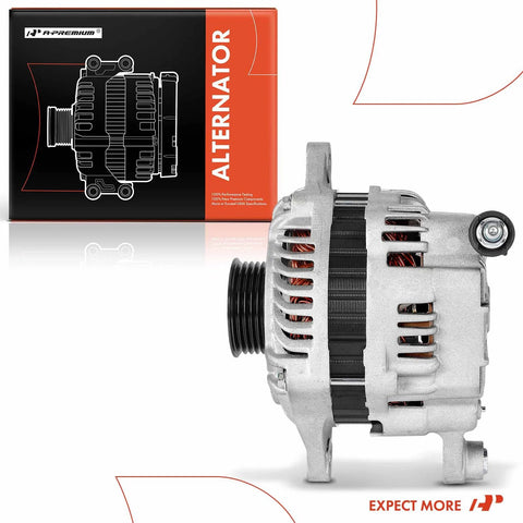 Alternator For Mazda RX-8 2009 2010 2011 R2 1.3L 12V 110A Direct Fit With Five Groove Pulley Clockwise Rotation Replacement N3R118300 A003TG5691 High Quality New Condition, shown with packaging.