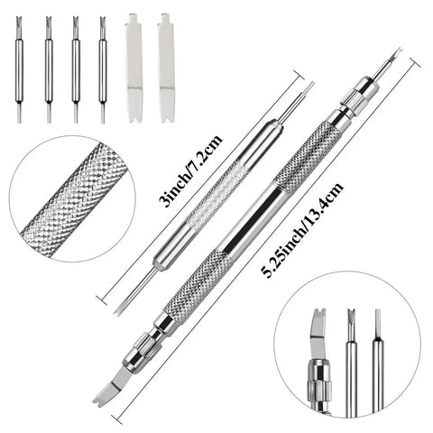 Pro Grade Band Pins Kit With Spring Bar Replacements And Extra Tips 32 Piece Heavy Duty 316 Stainless Steel Pins