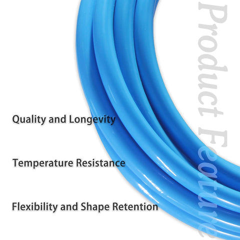 Pneumatic tubing blue polyurethane air hose, 8 mm OD x 5 mm ID, 10 m length.