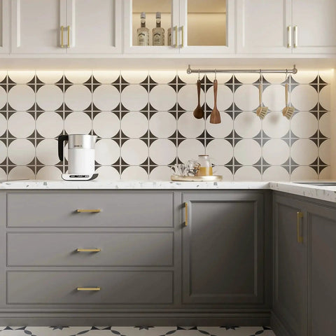 Kitchen cabinets with Gold Cabinet Pulls 10 Pack With Six And A Quarter Inch Hole Center Square Drawer Hardware Zinc Alloy Brushed Brass Finish.