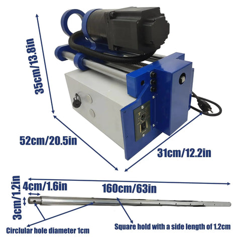 Industrial Line Boring Machine For Engineering Machinery With 45mm To 160mm Hole Diameter And 300mm Travel Built Tough Heavy Duty Precision Hole Drilling Tool With Boring Bar For Excavators Cranes And Loaders 110V image showing dimensions and design