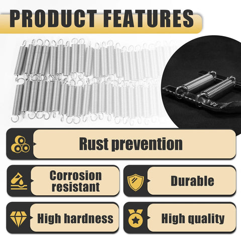 Stainless steel extension springs with hooks, 50 pcs, 1/4 in x 1-1/2 in, Amazon
