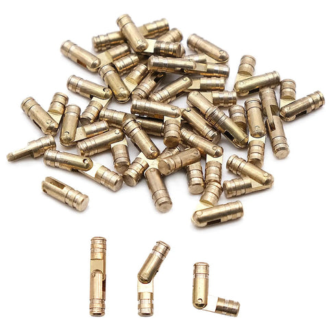 30 Pcs Brass Barrel Hidden Hinges For DIY Jewelry Boxes And Small Cabinets, Mini Hidden Furniture Hinges with solid brass construction