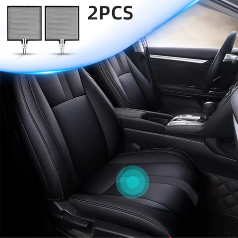 2Pcs RP-S40-ST thin-film pressure sensors for car seats; high-accuracy sensor pads shown on leather interior.