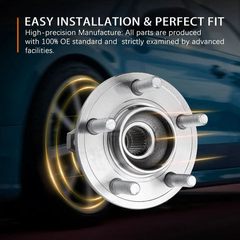 Front Driver And Passenger Side Wheel Bearing Hub Assembly For AWD Dodge Challenger 2017 To 2021, Dodge Charger 2007 To 2021