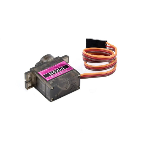 MG90D 9g Digital Micro Servo With Metal Gear Beefed Up High Torque Upgrade for RC models, shown with wiring.