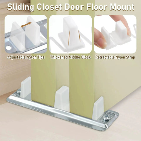 Four Pack Sliding Closet Door Floor Guides For Centering Panels On Tracks And Providing Side Support, Compatible With N 6560