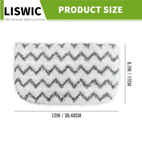 4 Pack Dirt Grip Microfiber Replacement Pads For Steam Mop S1000 Series, 12x6.7 inches, chevron pattern, compatible with S1000 models