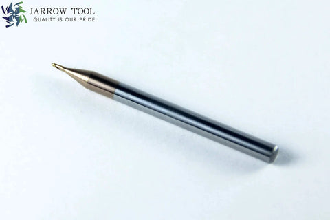 Pro Grade Carbide Ball Nose End Mill Set For CNC Machining, TiAlN Coated, Two Flute, One Thirty-Second Inch Diameter, side view