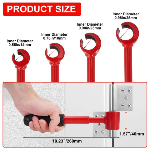 4 In 1 Door Hinge Adjustment Tool Kit With 14mm 18mm 23mm And 25mm Wrenches For Precise Gap Alignment For Doors And Cabinets