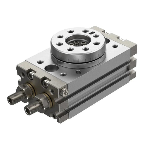 MSQB-10A pneumatic rotary actuator with magnetic, 180° rack-and-pinion, metal body