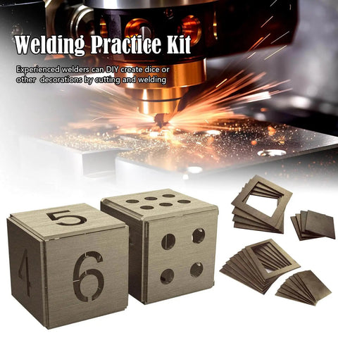 Welding Practice Kit For MIG TIG And Stick Welding Skill Boost 24-Piece Coupon Set With 11-Gauge Steel Plates and frame shapes