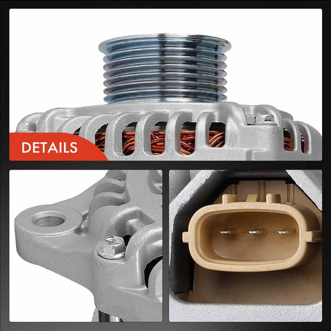 Close-up of 130 Amp 12V Alternator For Nissan Altima 2011 2018 V6 3.5L Maxima 2011 2014 2016 2018 Murano 2017 2018 Power Up