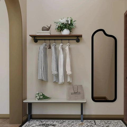 Entryway with Built To Last 15 Inch Metal Table Bench Legs H Shape Two Pack For DIY Furniture, adjustable feet, indoor use