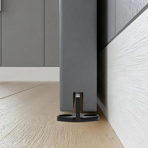 Heavy Duty T Shaped Barn Door Floor Guide 2 Pack Adjustable Bottom Track System For Sliding Doors Anti Jump Stability Support.