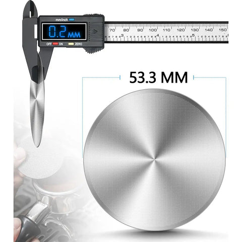 3-pack stainless steel espresso puck screens, 53.3mm dia, 0.2mm thick for Breville/Ninja Cafe Luxe portafilter