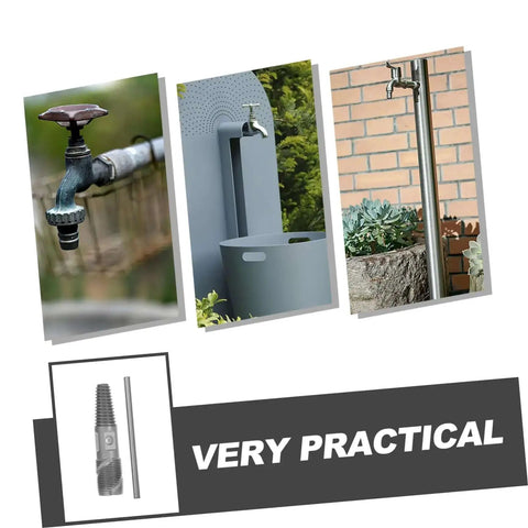 Dual Head Water Pipe Extractor And Broken Screw Remover Tool in use on various outdoor faucets