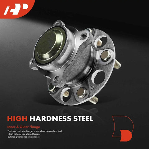Rear Wheel Bearing And Hub Assembly 5 Lug Bolt On Fit For Honda Accord 2013 2014 2015 2018 2019 2020 2021 2022 2023 And Acura TLX 2015 2020 Premium Replacement With Easy Install And Long Lasting Durability; high hardness steel construction.