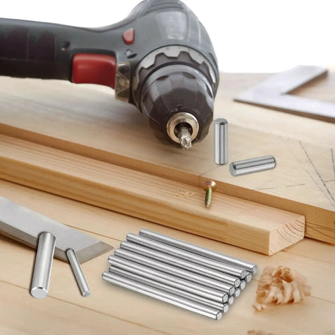 100 Pieces 3mm By 30mm Dowel Pins Beefy Bearing Steel Cylindrical Shelf Support Pins With Plus Minus 0.02mm Tolerance Pro Grade Heavy Duty
