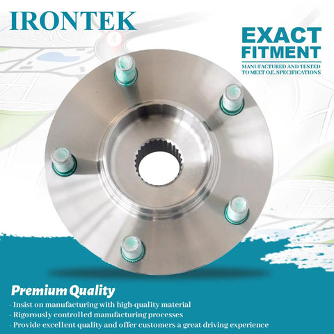 Rear Wheel Hub And Bearing Assembly 5 Lug AWD 2007 2012 Mazda CX7 Replacement 2 Pack Bolt In Fit Premium Quality Bearings