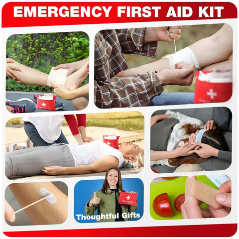 Emergency uses of Compact 107 Piece First Aid Kit For Home Car Travel Hiking Camping And Outdoor Sports
