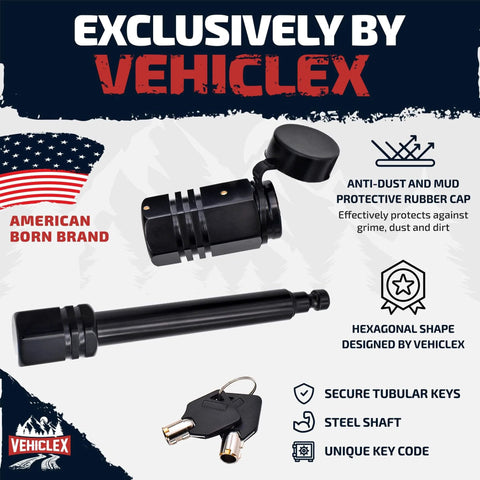 Beefed Up Trailer Hitch Pin Lock For Two Inch Receivers With Five Eighth Inch Locking Pin And Tubular Key Fits Class III And IV Hitches