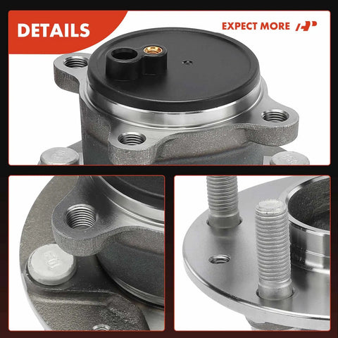 Two Pack Rear Wheel Bearing And Hub Assembly For Mazda 3 2019 To 2023 And CX 3 2020 To 2021 5 Lug Compatible With Front Wheel Drive Only