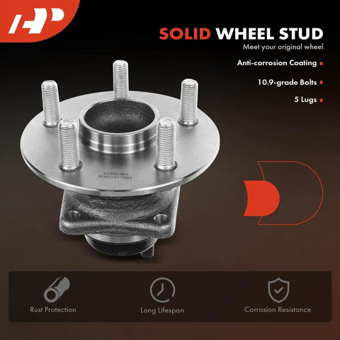 Rear Wheel Bearing And Hub Assembly Set With ABS For Toyota Corolla Matrix Prius Vibe 2003 To 2008 2004 To 2009 Five Lug Pattern