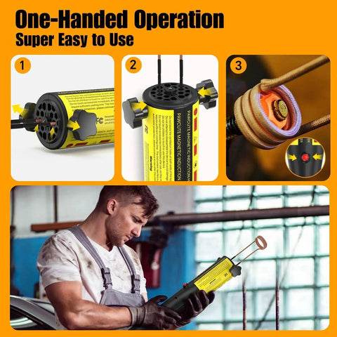 Powerful 1200W Induction Heater For Bolt Removal With 6 Coils Magnetic Heating Tool Handheld For Rusted Nuts And Bolts Auto Repair Pro