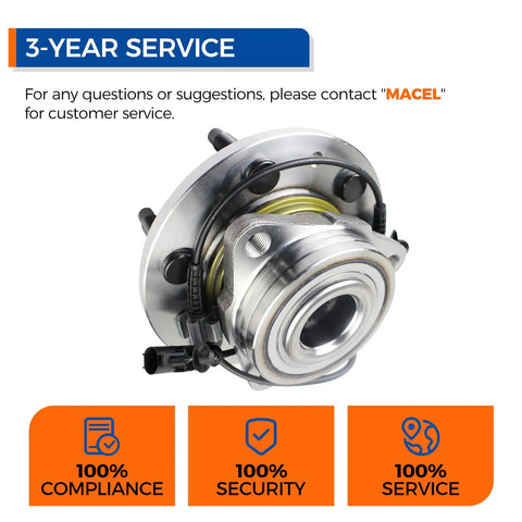 Pair Front Wheel Hub Bearing Assembly for 2007 to 2014 Cadillac Escalade ESV Suburban 1500 Tahoe Yukon XL 1500 and 2007 to 2013 EXT Chevy