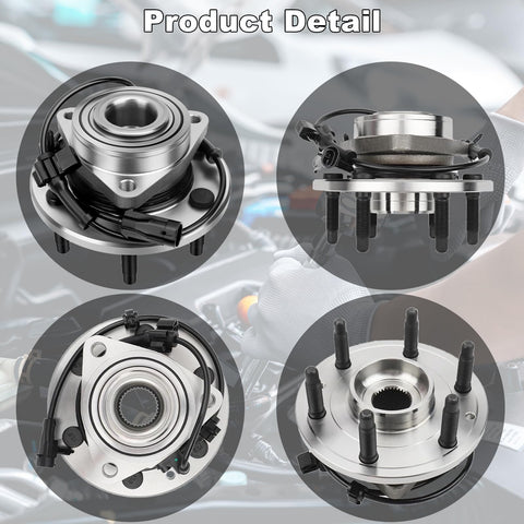 Pair Of Front Wheel Hub And Bearing Assemblies 515036 For 4WD Trucks And SUVs That Fit Silverado Sierra Avalanche 1500 Yukon