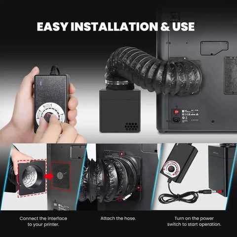 Pro Grade 3D Printer Filtration System With True HEPA H13 And Carbon Filter installation steps for Bambu Lab P1S X1C