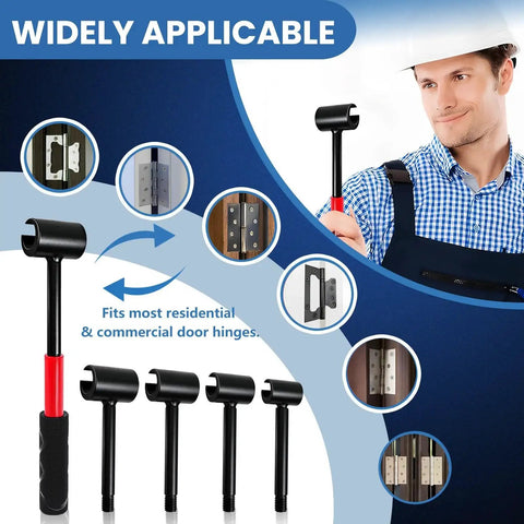 4 In 1 Door Hinge Adjustment Tool For Residential And Commercial Use, heavy duty gap adjusting wrench with threaded design and rubber handle