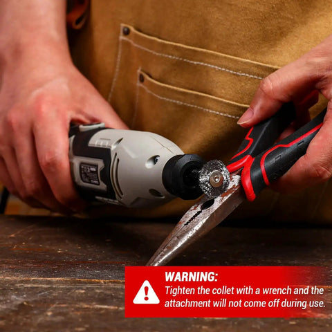 Person using Do It All Rotary Tool Kit With 1.4 Amp Motor And 8000 To 35000 RPM Six Speed Control 127 Piece Accessory Set With Flex Shaft.