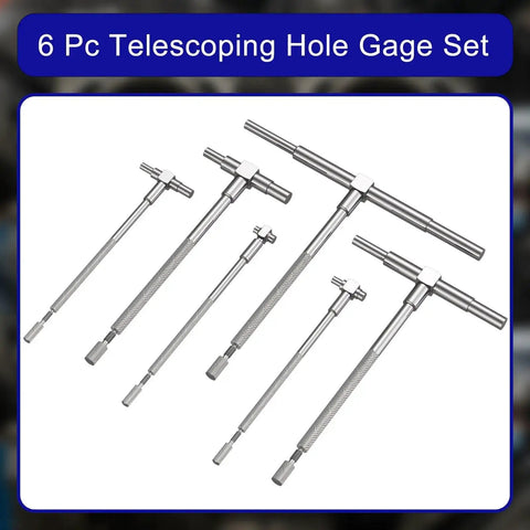 Telescoping Gage Set Six Pack Stainless Steel Bore Gauges For Inside Diameter Measurement Range From Five Sixteenths To Six Inches