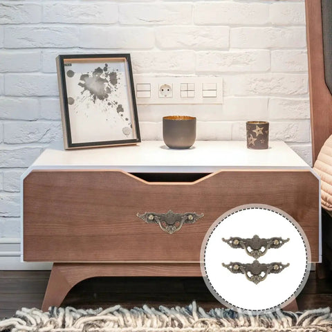 Bedroom dresser with Antique Brass 4.33in Vintage Cabinet Handles, showing easy grip design for smooth drawer operation.