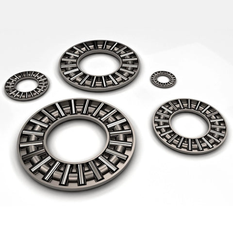 uxcell AXK75100 thrust needle roller bearings with washers, 75mm bore, 100mm OD, 4mm thick, 2 pcs