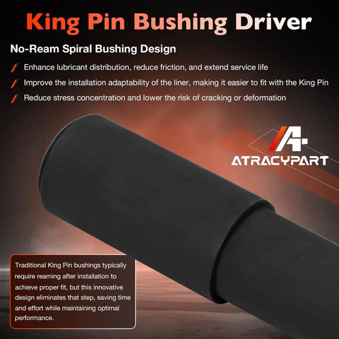 Spiral Heavy-Duty Bushing Driver For Truck And Trailer Suspension Installation And Removal, Alloy Steel Tool depicted